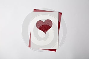 Heart cards on the white background. Valentines Day card. .