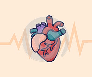 Heart Care logo. Healthcare and Medical concept.