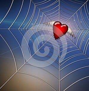 Heart Caught in Web
