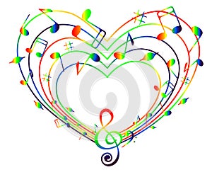 Heart of colorful music .