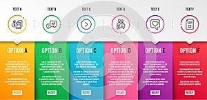 Heart, Communication and Accounting wealth icons set. Forward, Approve and Reject file signs. Vector