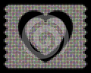 Heart Condom Pack Halftone Collage of Circles