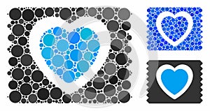 Heart condom pack Mosaic Icon of Round Dots