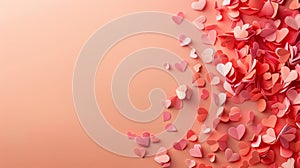 The Heart Confetti Background.AI generated image