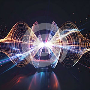 Vibrant Quantum Waveform Collision