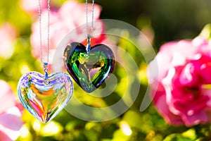 Heart crystal glass refract sunlight - sunlight clock backgroundheart crystal glass refract sunlight - rose garden background