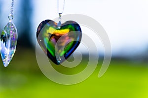 Heart crystal glass refract sunlight - sunlight clock backgroundheart crystal glass refract sunlight - rose garden background