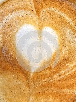 heart and cup of coffee