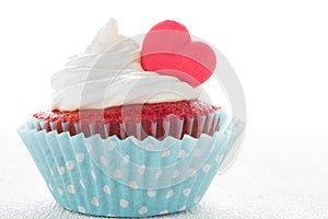 Heart cupcake for Valentine`s Day
