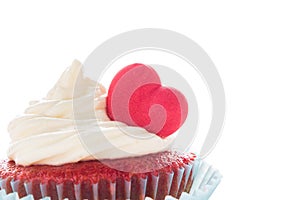 Heart cupcake for Valentine`s Day