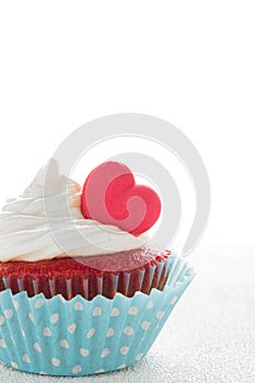 Heart cupcake for Valentine`s Day