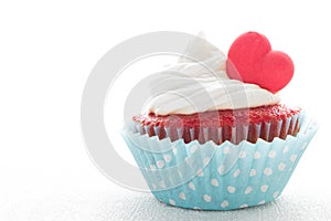 Heart cupcake for Valentine`s Day