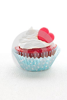 Heart cupcake for Valentine`s Day