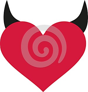 Heart with devil horns