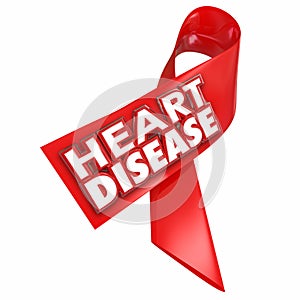 Heart Disease Awareness Ribbon Cure Coronary Condition Illness