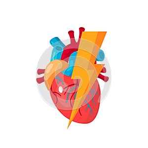 Heart diseases vector concept in flat style