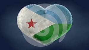 Heart of the Djibouti flag. photo