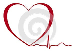 Heart ekg isolated