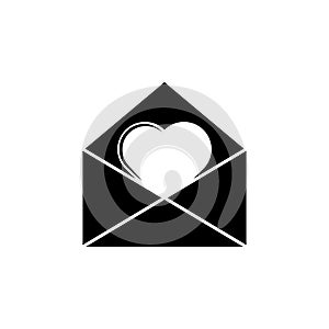 heart in an envelope icon. Element of mothers day icon. Premium quality graphic design icon. Signs and symbols collection icon for
