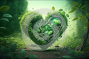 heart,environmental protection concept,nature,Generative AI