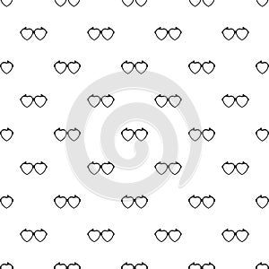 Heart eyeglasses pattern seamless vector
