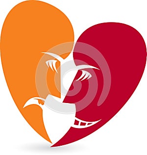 Heart face mask logo