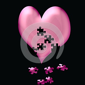 Heart fall to pieces