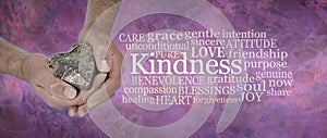 Heart felt Kindness Concept Word Cloud