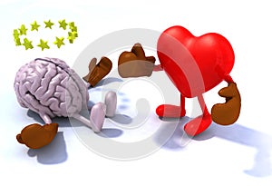 Heart fighting brain