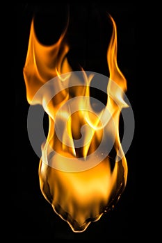 Heart fire flame