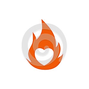 Heart Fire logo design concept