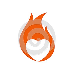 Heart Fire logo designs concept