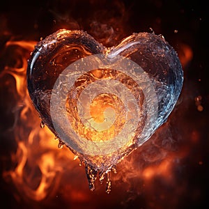 Heart of Fire and Water: A Striking Visual