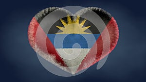 Heart of the flag of Antigua and Barbuda. photo