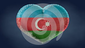 Heart of the flag of Azerbaijan. photo