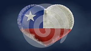 Heart of the flag of Chile. photo