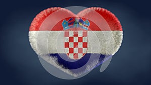 Heart of the flag of Croatia. photo