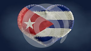 Heart of the flag of Cuba. photo