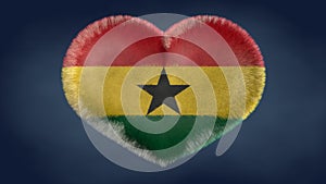 Heart of the flag of Ghana. photo