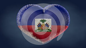 Heart of the flag of Haiti. photo