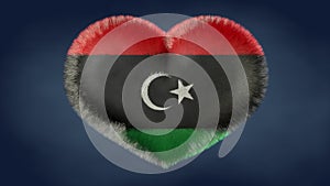 Heart of the flag of Libya. photo