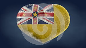 Heart of the flag of Niue. photo