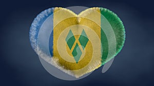 Heart of the flag of Saint Vincent and the Grenadines. photo