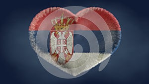 Heart of the flag of Serbia. photo
