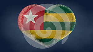 Heart of the flag of Togo. photo