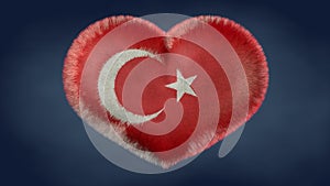Heart of the flag of Turkey. photo