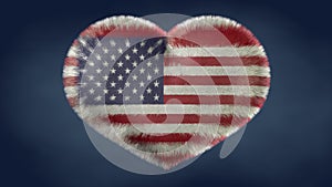 Heart of the flag of the United States of America. photo