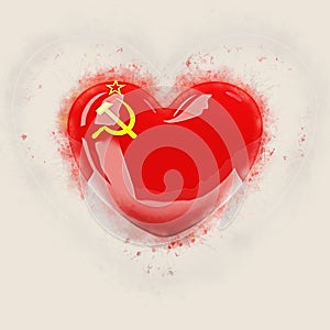 Heart with flag of ussr