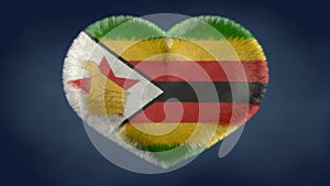 Heart of the flag of Zimbabwe. photo