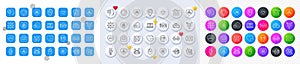 Heart flame, Heart and Dating app line icons. For web app, printing. Line icons. Vector